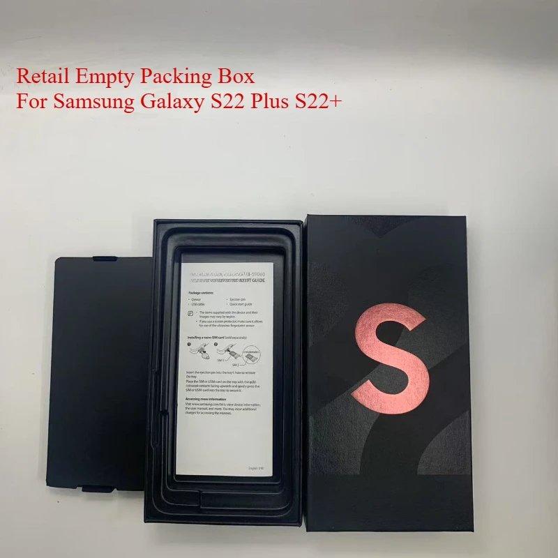 

Retail Empty Packing Box For Samsung Galaxy S22 Plus Retail Box Mobile Phone Packing Retail Box With User Manual colors choose