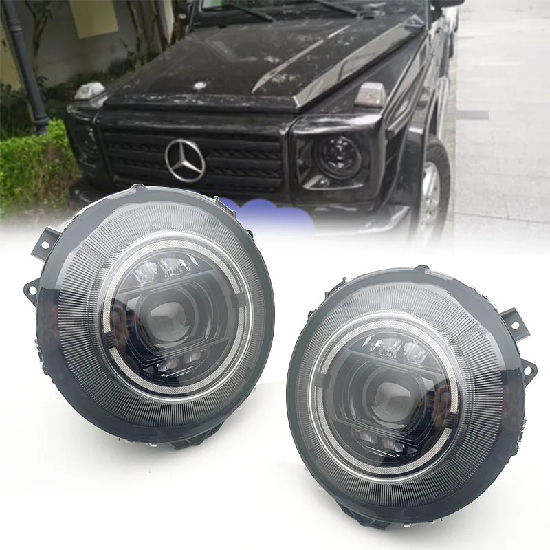 

Car Styling Head Lamp for Benz W463 G500 Headlights G350 G55 G63 LED Headlight Angel Eye DRL Hid Bi Xenon Auto Accessories