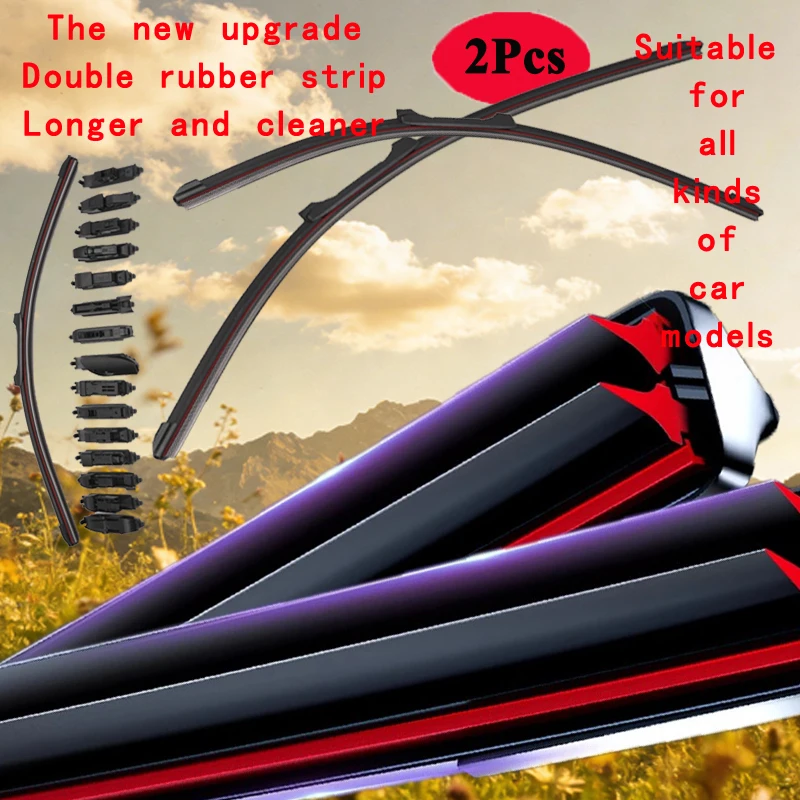 

For Ford C-Max CMax C Max 2003-2019 Double Rubber Car Windshield Wiper Blade Front Windshield Accessories Brushes Washer Window