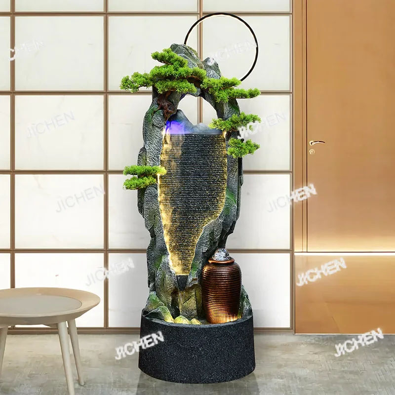 

HSL гостиная, китайский фонтан, украшения, тумба под телевизор в офисе, украшение богатства, рокарий от пола до потолка