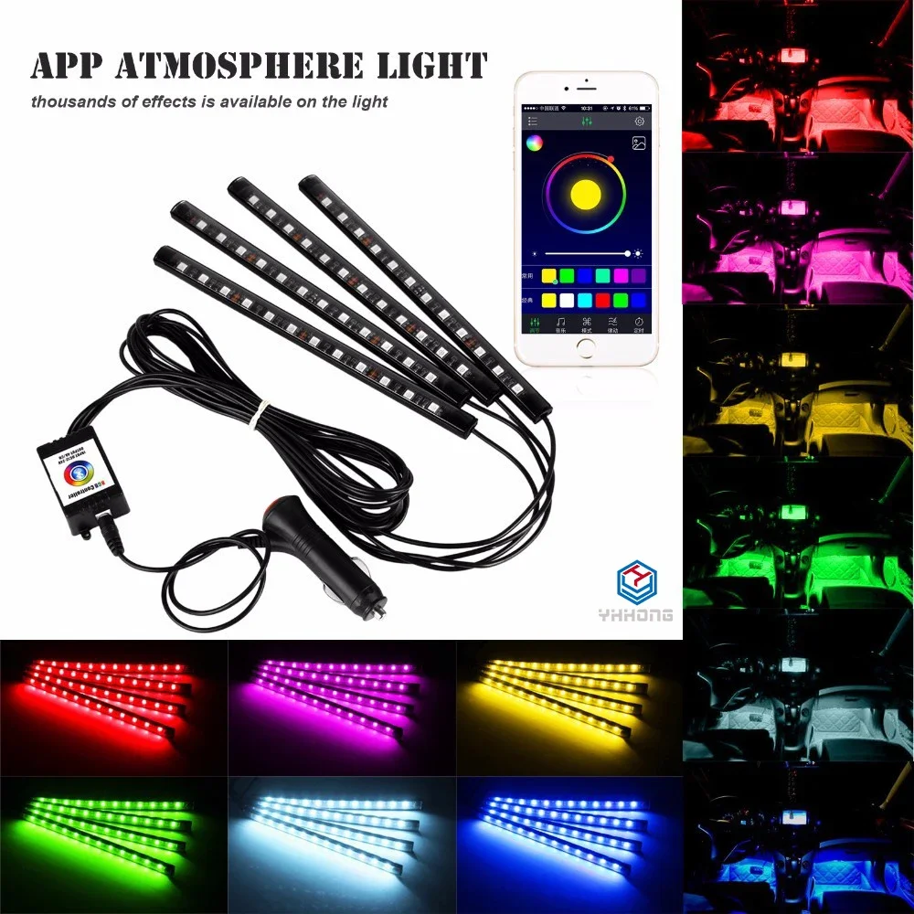 Car Interior Atmosphere Light RGB LED for VW Polo Golf 4 5 6 Touareg Passat B5 B6 Jetta MK4 Mk5 Beetle CC Caddy