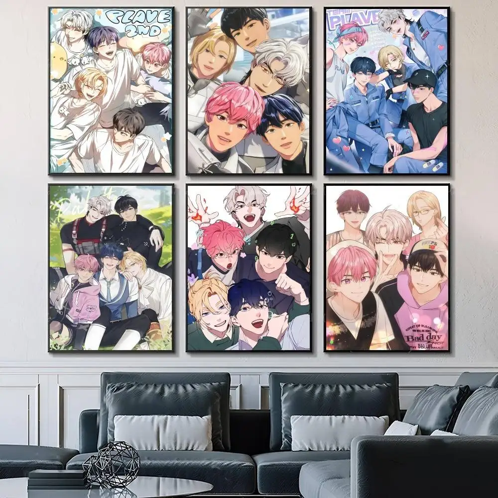 Virtual Boy Band P-PLAVE Posters Fancy Wall Sticker for Living Room Bar Decoration Wall Decor