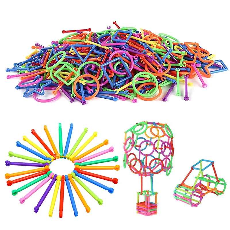 65-130PCS Muti-colored Plastic DIY Smart Stick ssembled Building Rods Design As Your Minds Creativity Imagination Games Gift ZYF