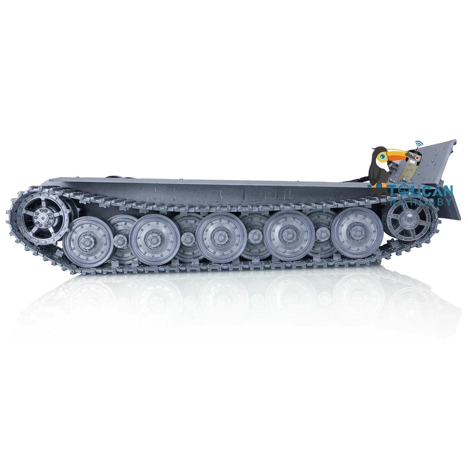 Full Metal RC Tank Chassis for Heng Long 1/16 German King Tiger II Remote Control Tracked Vehicle Steel Gearbox DIY Part TH20560