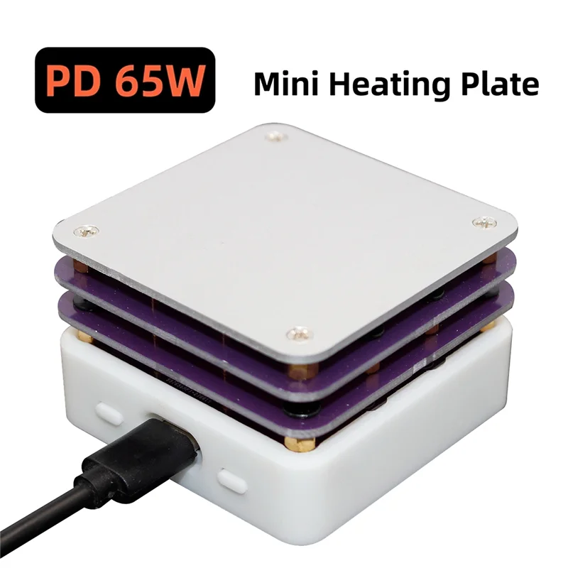 HHTL PD 65W Mini Hot Plate Preheater LED Display PCB Board Soldering Heating Plate Preheating Platform Repair Tools-B Easy To Us