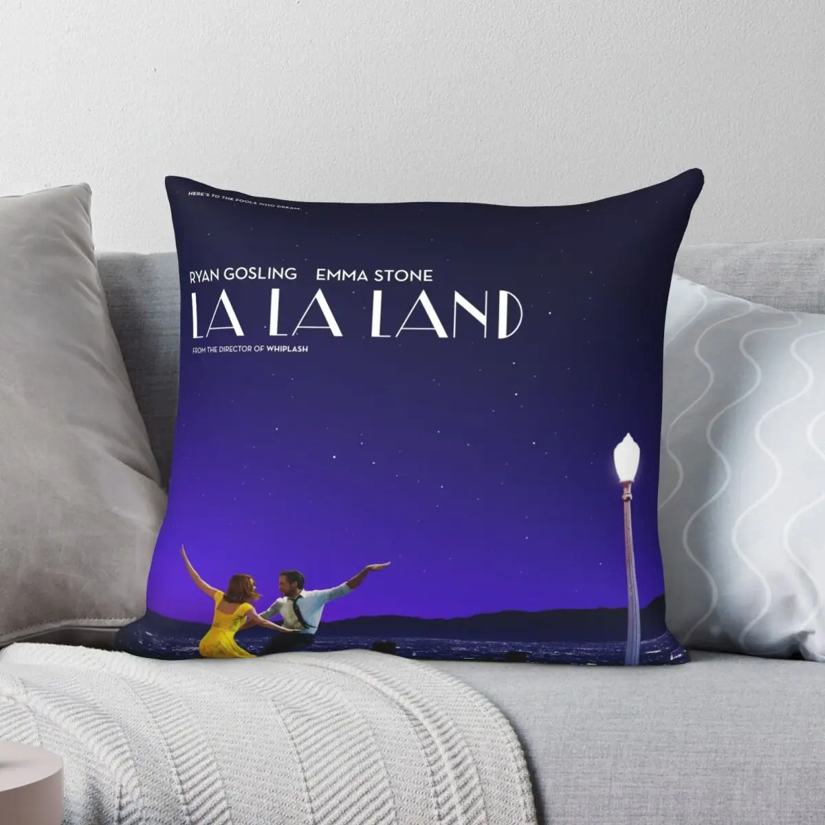 La La Land Lalaland Pillowcase Polyester Linen Velvet Creative Zip Decor Throw Pillow Case Sofa Seater Cushion Case