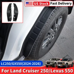 For Toyota 2024 2025 2026 Land Cruiser 250 Prado LC250 Rear Mud Flaps Plastic Anti-Splash Accessories Mudguards Upgrade Parts