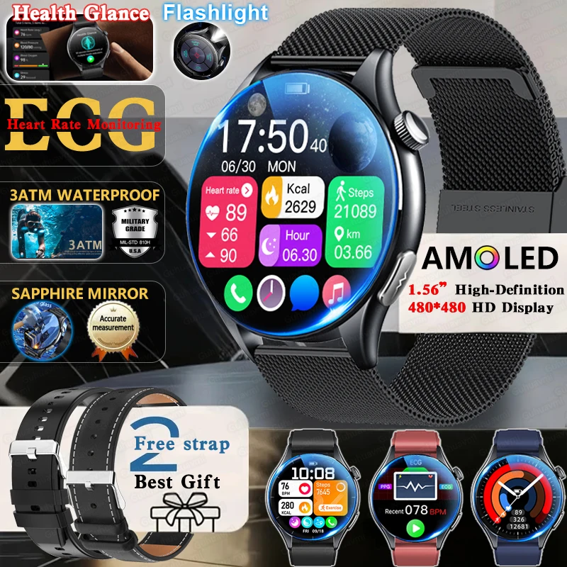 

2025 New High end Health Smartwatch Blood lipids ECG+NFC Uric Acid Heart Rate Emotion detection Heart Health Analysis smartwatch