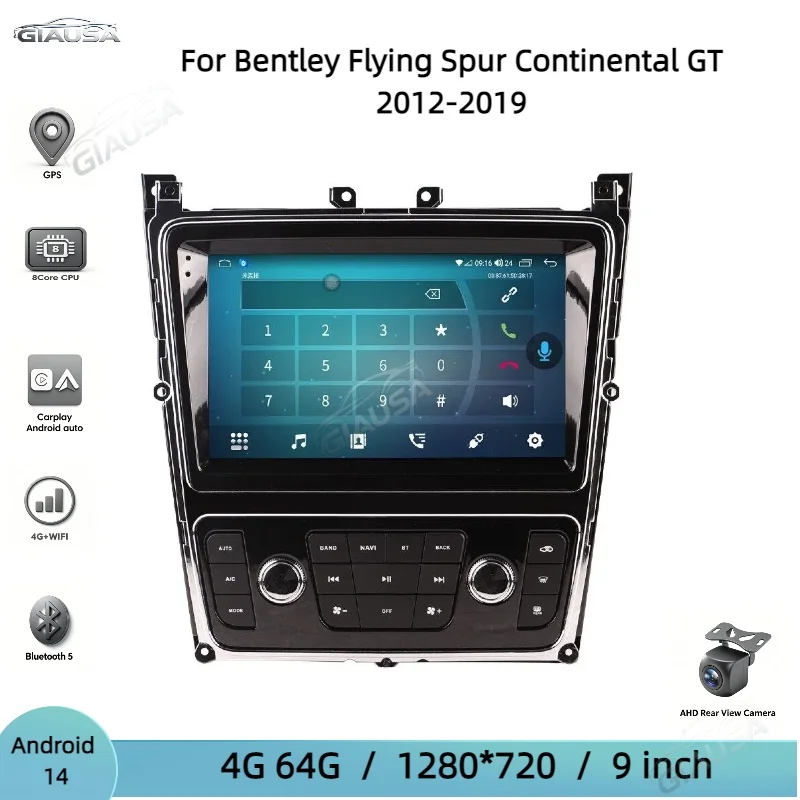 For Bentley Flying Spur Continental GT 2012-2019 Android Car Radio Carplay Autoradio Stereo Multimedia intelligent systems Auto