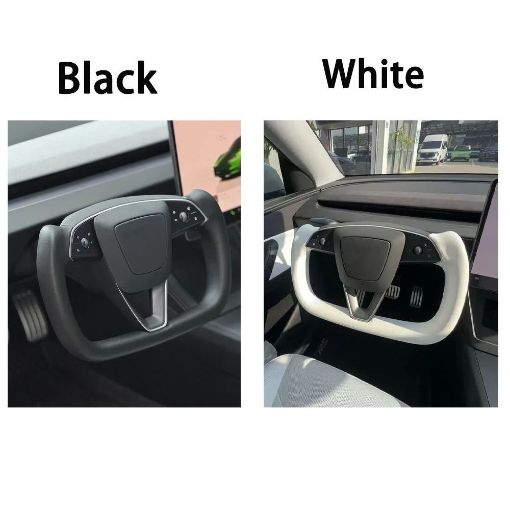 Yoke Handle Heating Steering Wheel For Tesla Model 3 Highland 2024 2025 2026 Personalized Racing Leather Customized Accessories