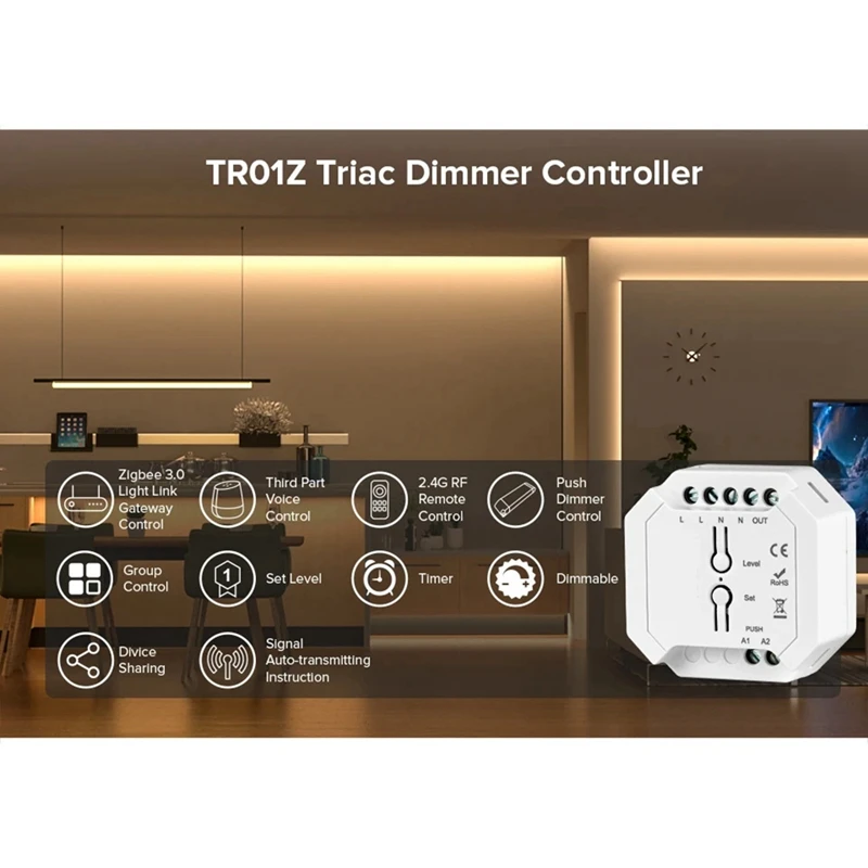 2.4G RF Triac Dimmer LED Controller Smart Dimmer Support Smart APP RF Remote Control AC100V-240V