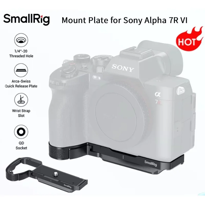 SmallRig A7R VI Baseplate Mount Plate for Sony Alpha 7R VI with Arca-Swiss Quick Release Plate for Handheld Tripod Gimbal 6705