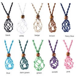 1pcs rope DIY Necklace Cord Empty Meditation Stone Holder Net Rope (not included stone) Ornament Cord Jewelry Making Accessories