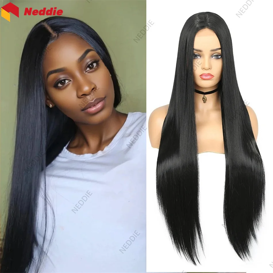 

Brazilian 13x6 HD Lace Frontal 100% Human Hair Straight Wigs For Women Neddie Preplucked Front Natural Wig On Sale Clearance