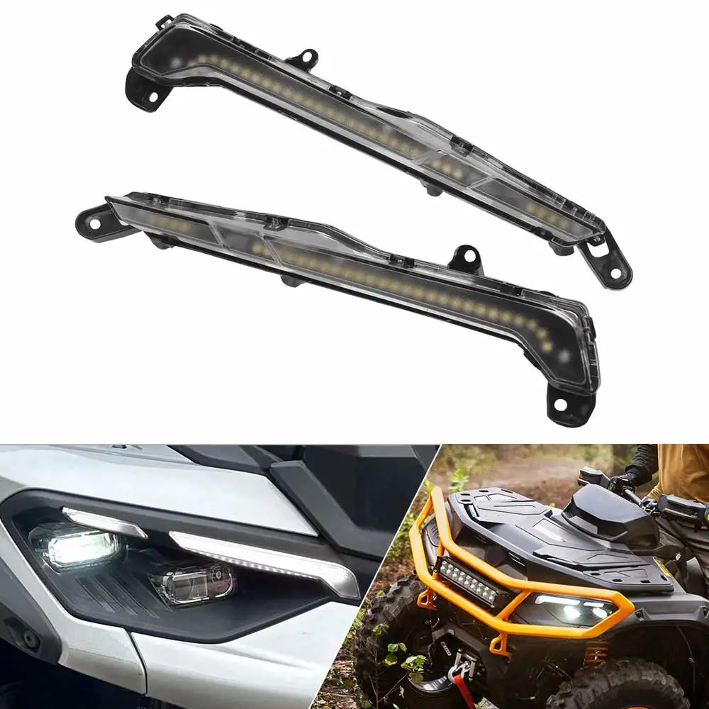 UTV ATV Accessories 2PCS Front Bumper LED Front DRL Lamps For Can-Am Outlander 1000R EFI DPS /XT /XMR /XTP/ LTD 2025-2026