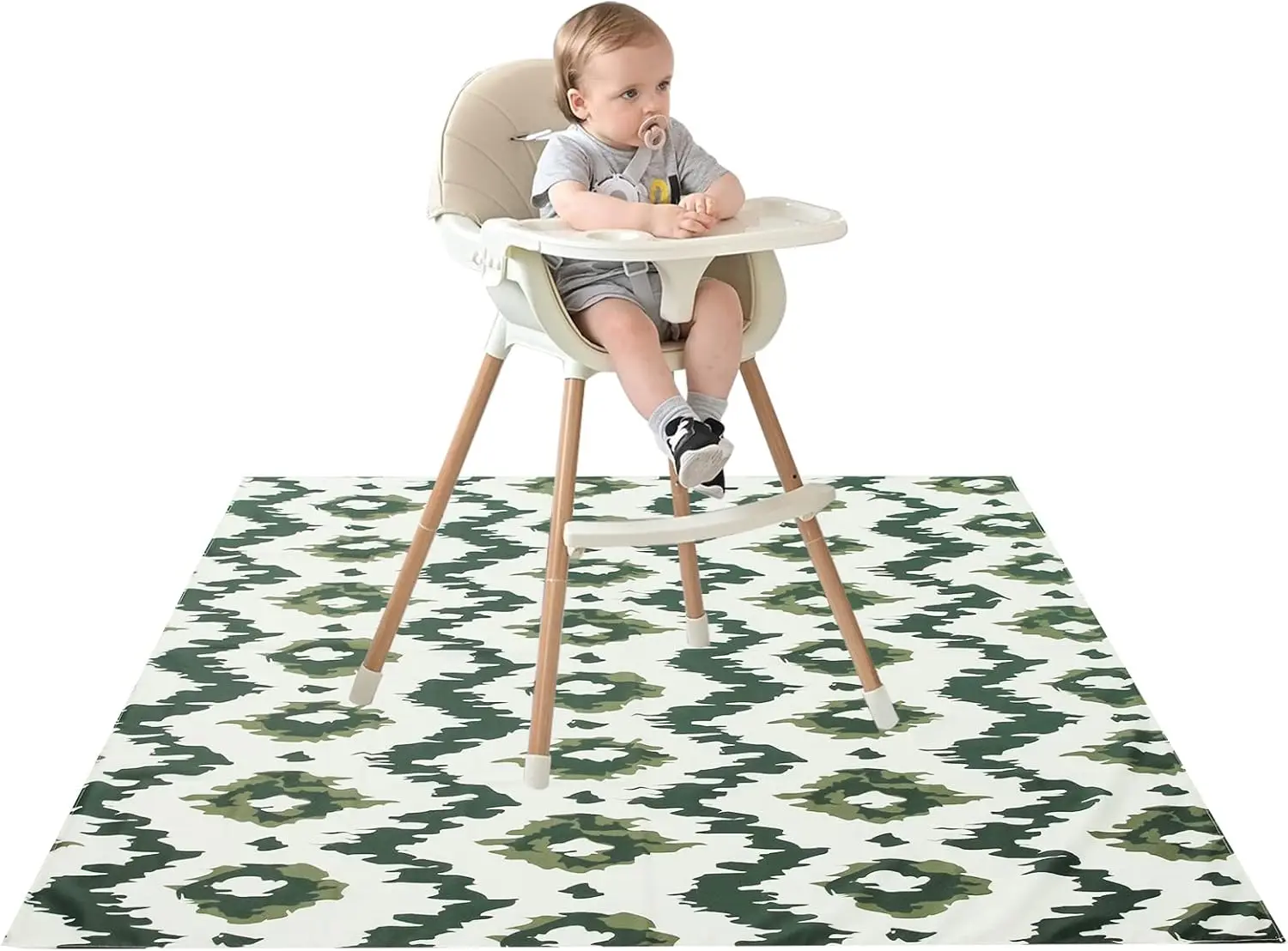 

135X140 Cm Baby Floor Mat Splat Mat High Chair Mat Waterproof Mat Play Mat For Toddlers Splat Mat For Under High Chair Kids