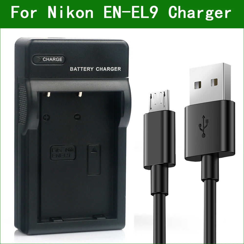 EN-EL9 Digital Camera Battery Charger For Nikon EN-EL9a EN-EL9e MH-23 D40 D40X D60 D3000 D5000