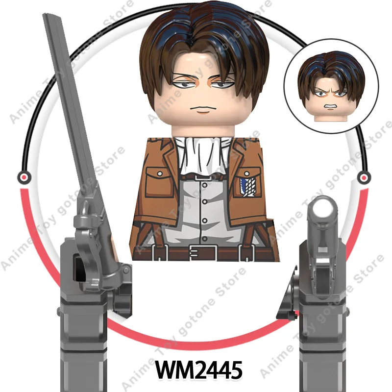 WM6148 atak na Levi Ackerman tytana i gigant Mikasa Annie japońskie anime cegły mini figurki figurka klocki prezenty