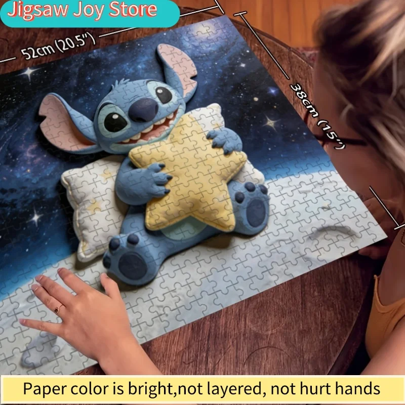 Disney Disney Stitch and Mickey Home Decor Print | 2D Flat Jigsaw Puzzle, Ideal for Adult Brain Teasers, Family Game Nights, C