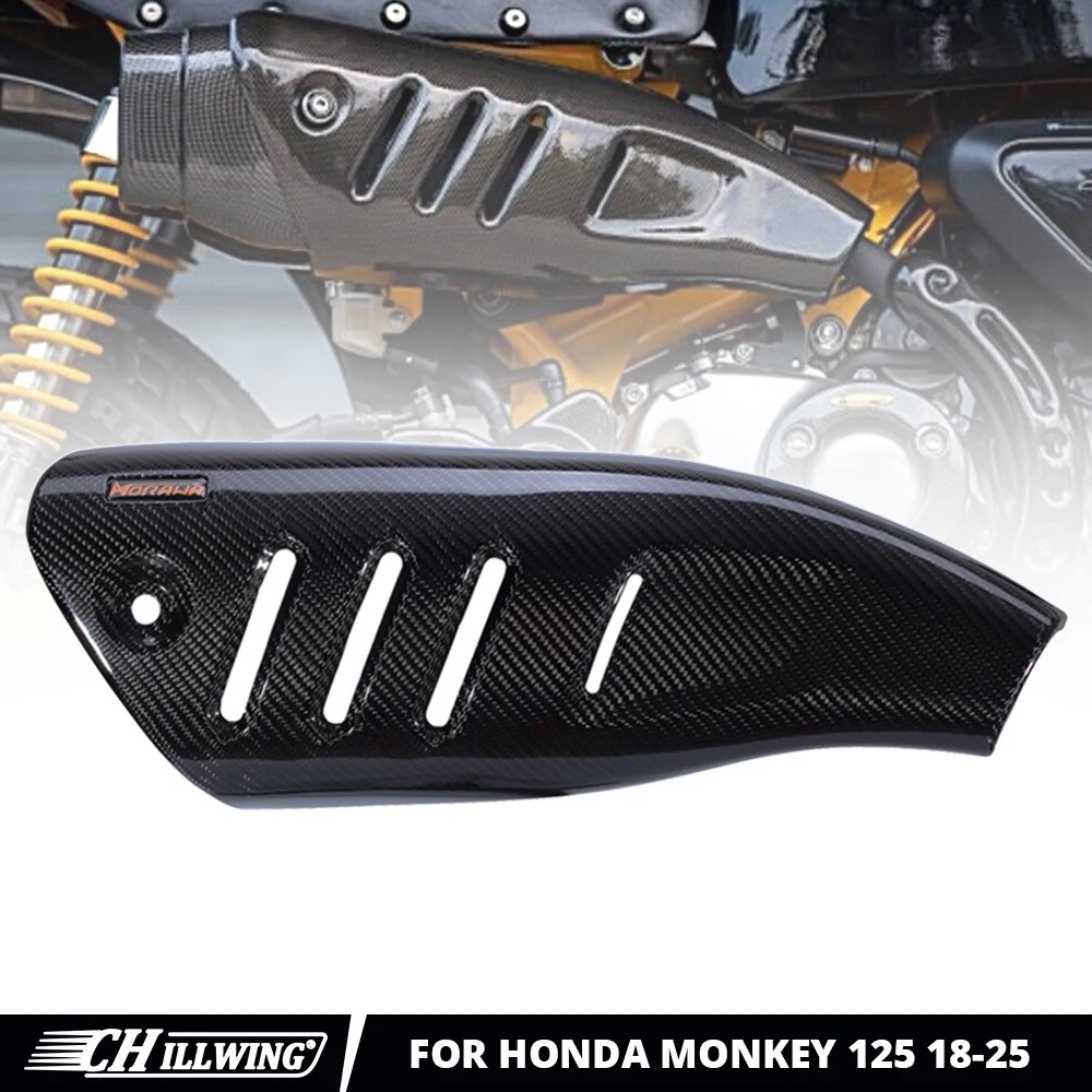 Für Honda Monkey 125 Z125 Monkey 125 2018-2023 2024 Motorrad Carbon Fiber Auspuff Hitzeschild Schutz