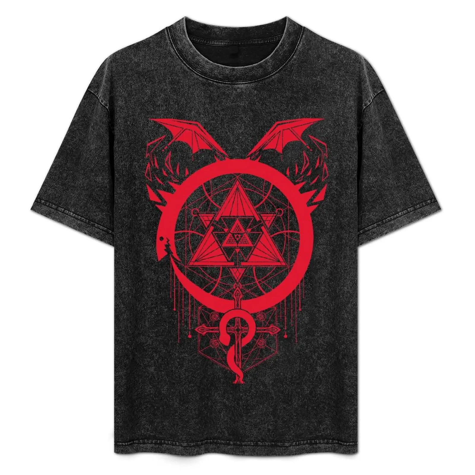 Red Snakes of Alchemy T-Shirt Comfortable Workout Short Sleeve Shirt