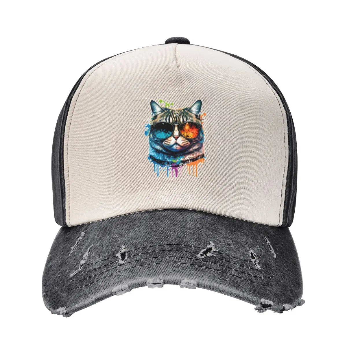 Cat Wearing Sunglasses Baseball Cap fishing hat Brand Man cap fashionable Hat Man Luxury Women Caps Men's