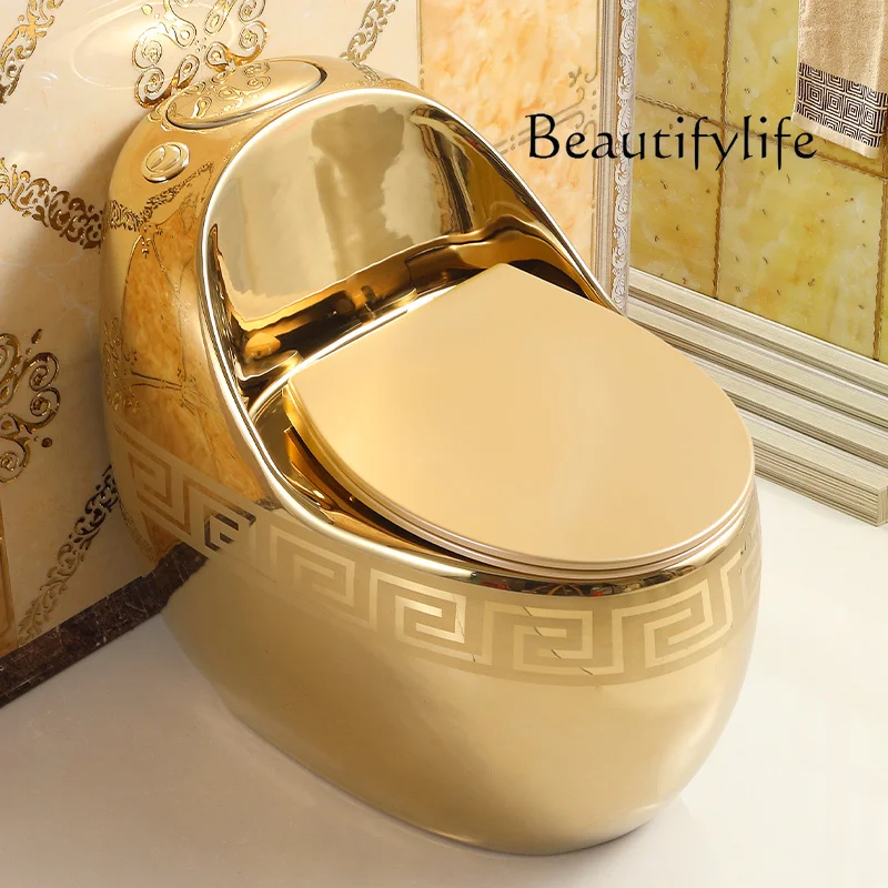 

Бытовой сифон для унитаза, водосберегающий унитаз, креативный золотой унитаз