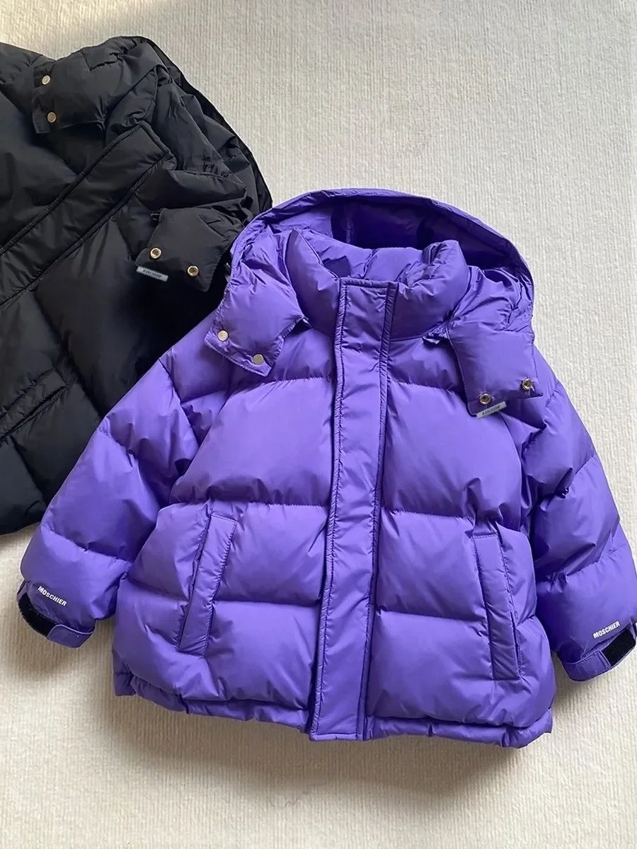 2023 Baby Mädchen Jungen Winter warme Mäntel Kapuze Baumwolle gepolstert verdicken Mäntel Kinder Geburtstag Freizeit kleidung Kinder Outfits