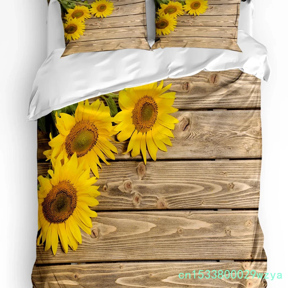 Wood Plank Retro Style Printed Comfort Duvet Cover Pillow Case Home Textile Quilt Cover Boy Kid Teen Girl 3pcs Bedding Set