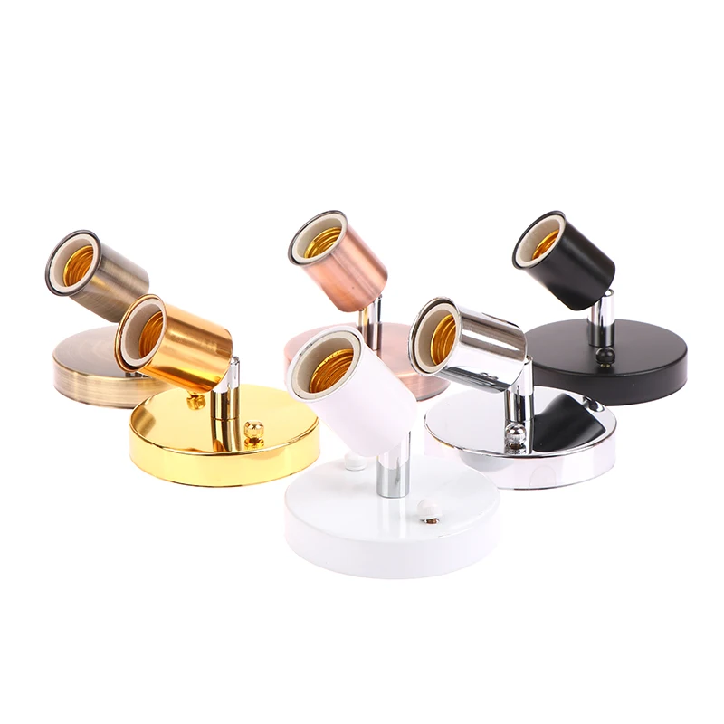 6Colors E27 Universal Lamp Holder High Temperature Resistant Ceramic Screw Lamp Head 180 Degrees Steering Lamp Socket Holder