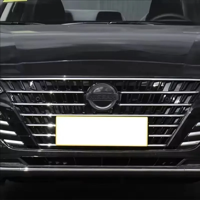 غطاء السيارة الأمامي والخلفي الذيل علامة ABS الجبهة مصبغة شعار المقصورة الخلفية شارة ملصق لنيسان قاشقاي جوك بولسار سنترا #4