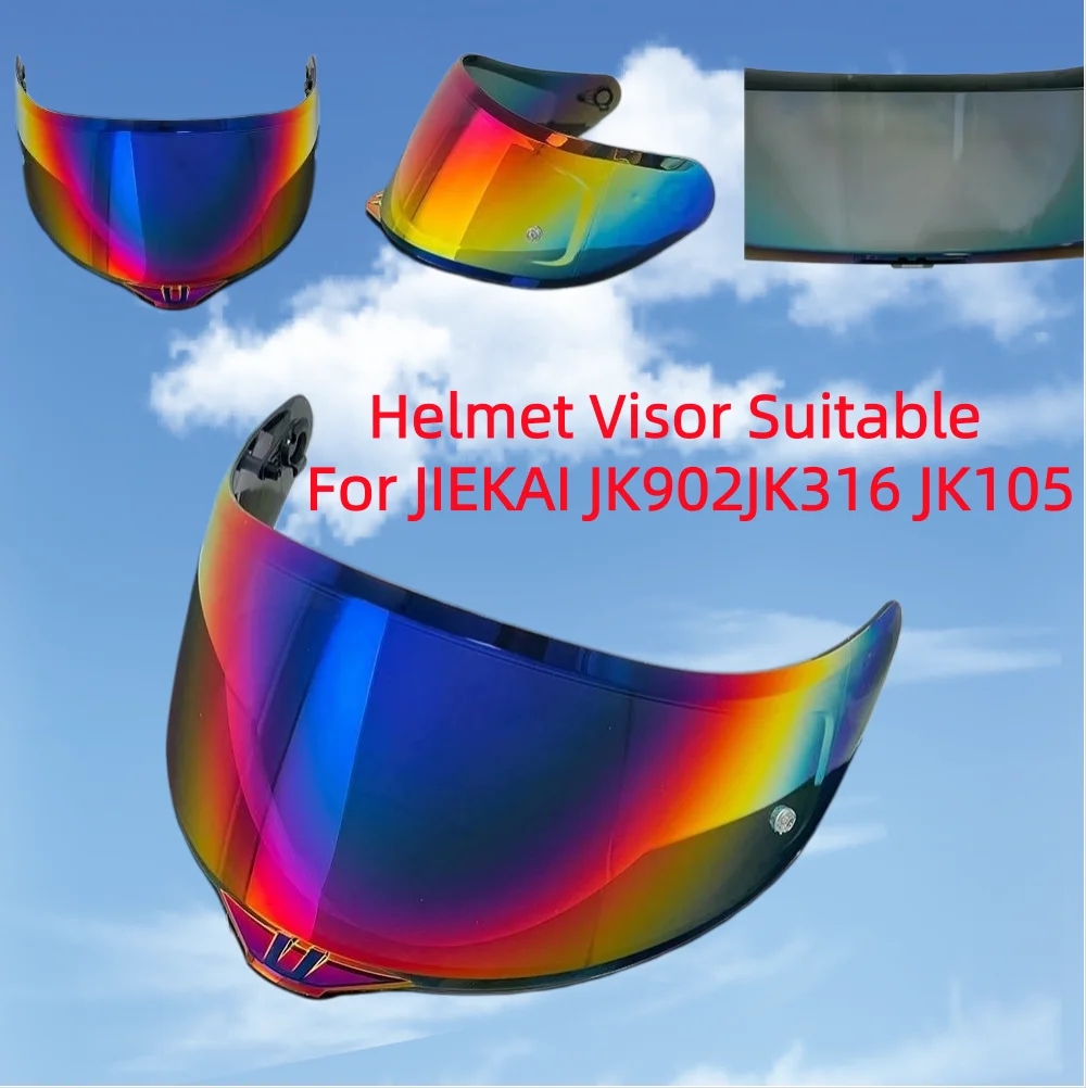 Анти-УФ-защитный визор для мотоциклетных шлемов JIEKAI JK902 JK316 JK105, аксессуар для шлема, ветровое стекло, солнцезащитный экран, мото-визор.