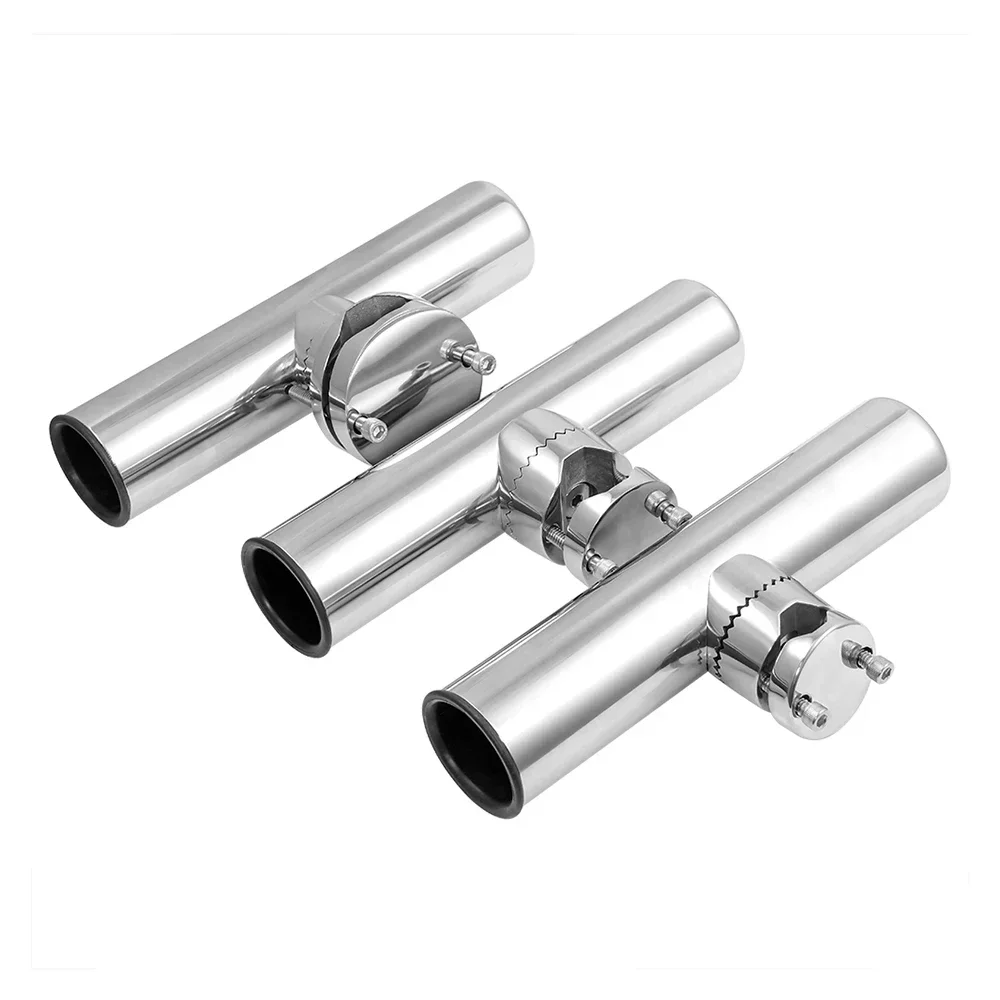 Stainless Steel Fishing Rod Holder 360 Degree Rotatable Pipe Pitch Adjustable Yacht Fishing Rod Support Multiple specifications