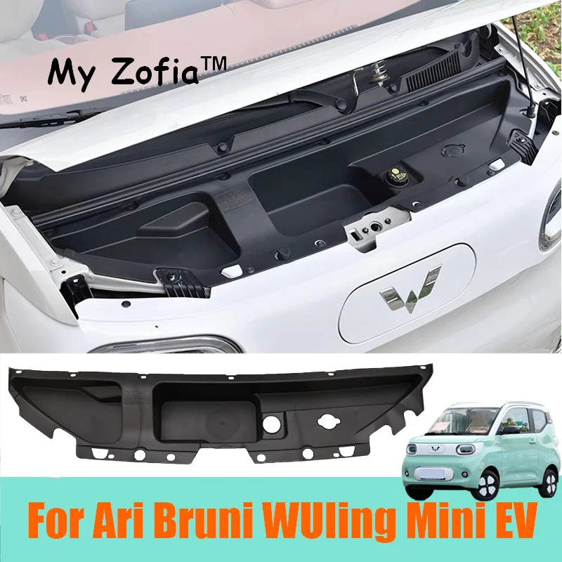 For Ari Bruni Wuling MINI EV 3rd 2024 2025 2026 LHD Front Trunk Storage Box Engine Compartment Dust-proof Storage Box Auto Parts