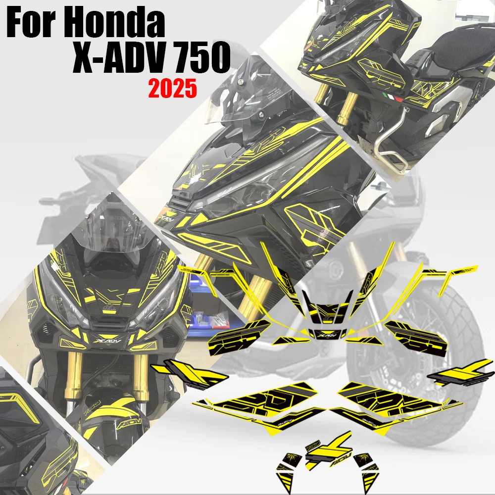 

For Honda XADV 750 Adventure Motorcycle Fuel Tank Pad Sticker Moto PVC Decals X-ADV 750 XADV750 HondaXADV750 adv 2025