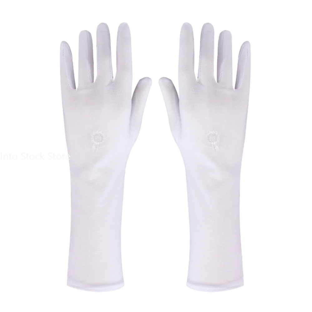 Lady Stretch Anti UV Slip Resistant Driving Gloves Breathable Thin Gloves Mid-long Sunscreen Gloves for Women Summer Spring