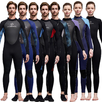 Newest 3mm Neoprene Wetsuit Men's and Women's Long Sleeved Full Body Diving Suit Thickened Warm and Cold Resistant Surfing Suits