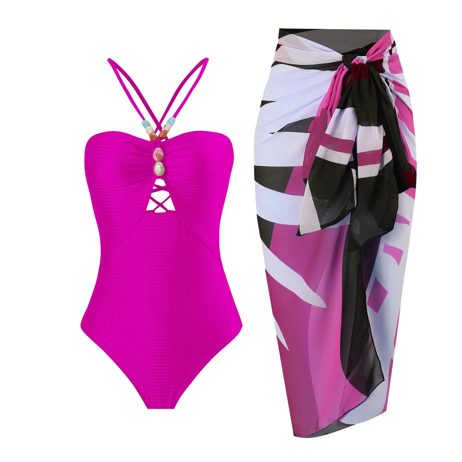 

Pink Separate Swimsuits Tankini Set Female Swimwear 2023 Sports Beach Wear Two-Piece Bathing Suits Pool Women'S Swimming Suit