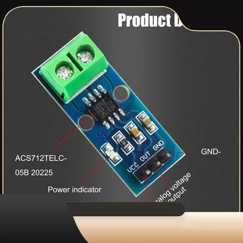 5A Range Current Sensor Board Power Sensor Board ACS712 Module Power Sensor Board-T44C