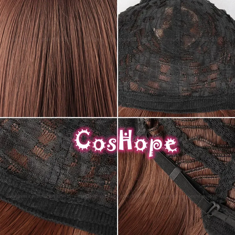 Парик для косплея Shoko Ieiri для женщин 33 см, короткий парик Боб, парики коричневого цвета для косплея, парики для косплея из аниме, термостойкие синтетические парики