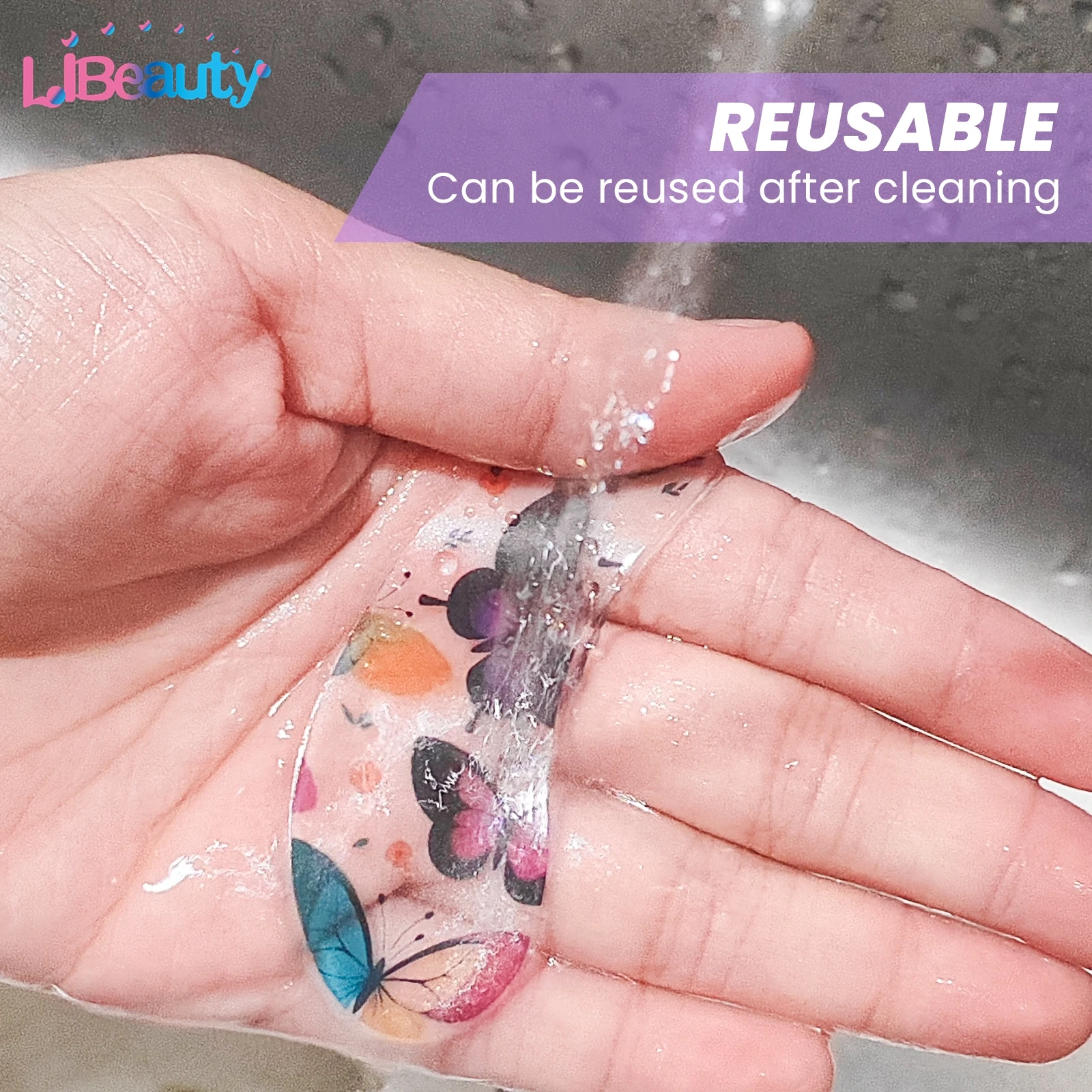 Libeauty シリコーン再利用可能なアイパッチストライプラッシュリフトパッドまつげエクステンション超粘着性アンダーアイジェルパッチメイクアップツール