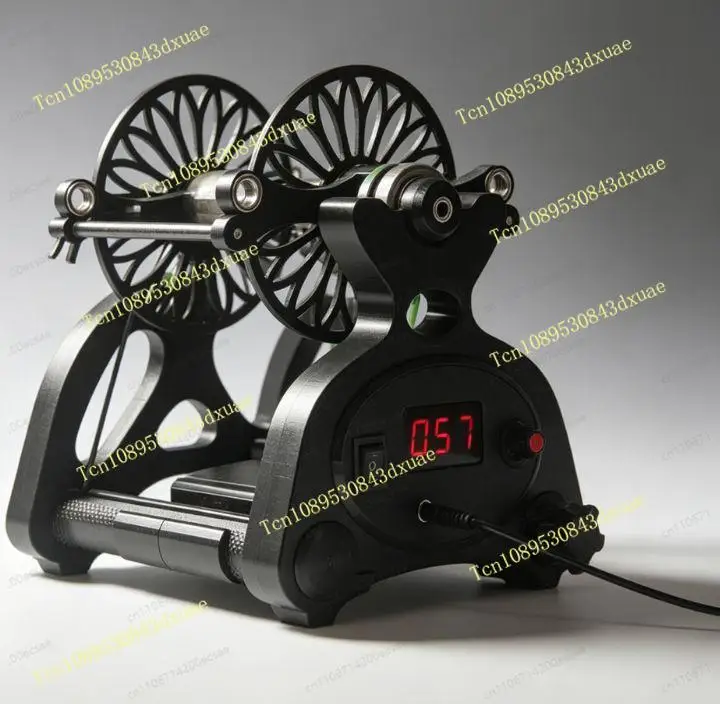 Full Black Electric Yarn Spinning Wheel Pro Version Digital Control 3 Spools