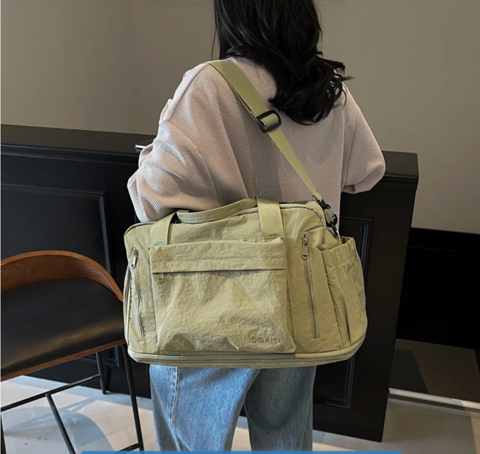 

Дорожная сумка-дафл для мужчин и женщин, расширяемая, большой вместимости, органайзер для упаковки вещей, спортивная сумка через плечо для деловых поездок.