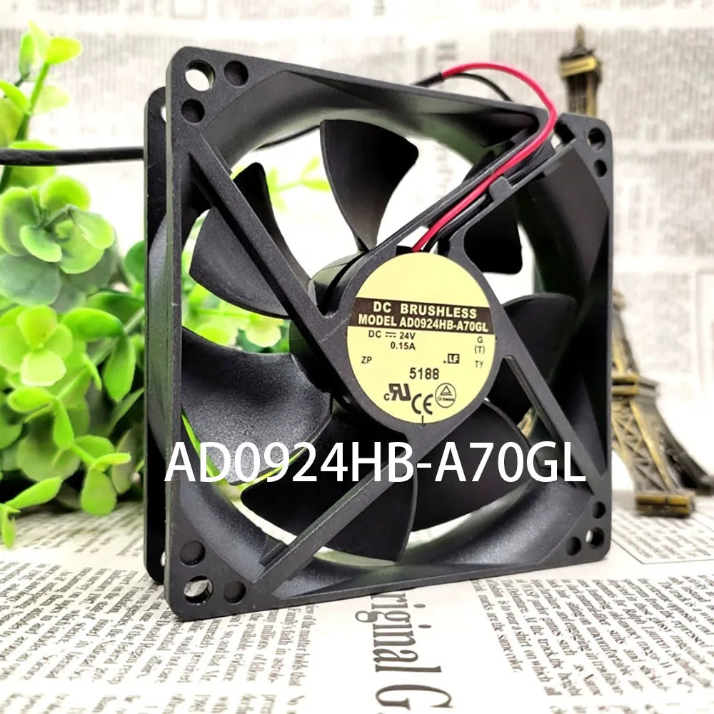 مصنع الجملة خادم 24VDC 0.15A 92*92*25 مللي متر 2-سلك AD0924HB-A70GL مروحة تبريد الخزانة