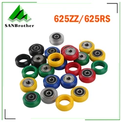 8pcs POM Pulley Wheels 3D Printer Parts Wheel Opensource Upgrade High Speed Bearing 625ZZ 625RS Idler Gear for Ender 3