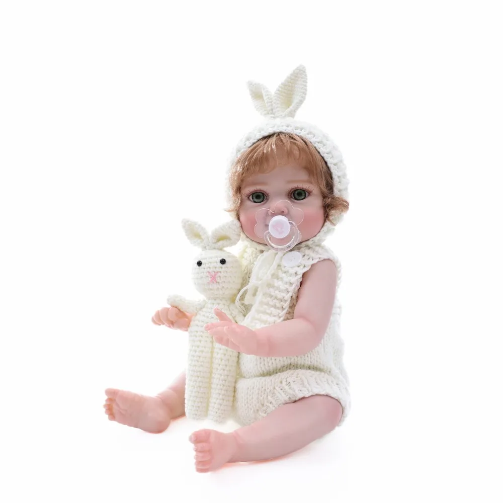 

Cloveray 20-дюймовая виниловая реалистичная кукла реборн всего тела, виниловая кукла, высококачественная оригинальная коллекционная игрушка, подарок для ребенка