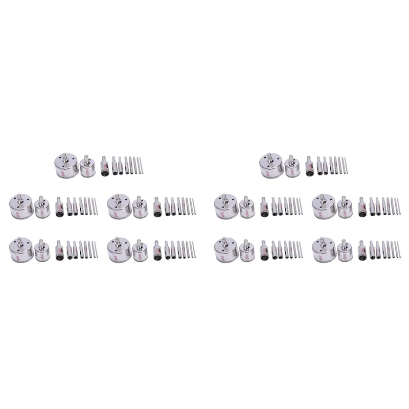 

BAAG-100Pcs Diamond Hole Saw 3-50Mm Drill Bit Saw Set Tile Marble Glass Cutter