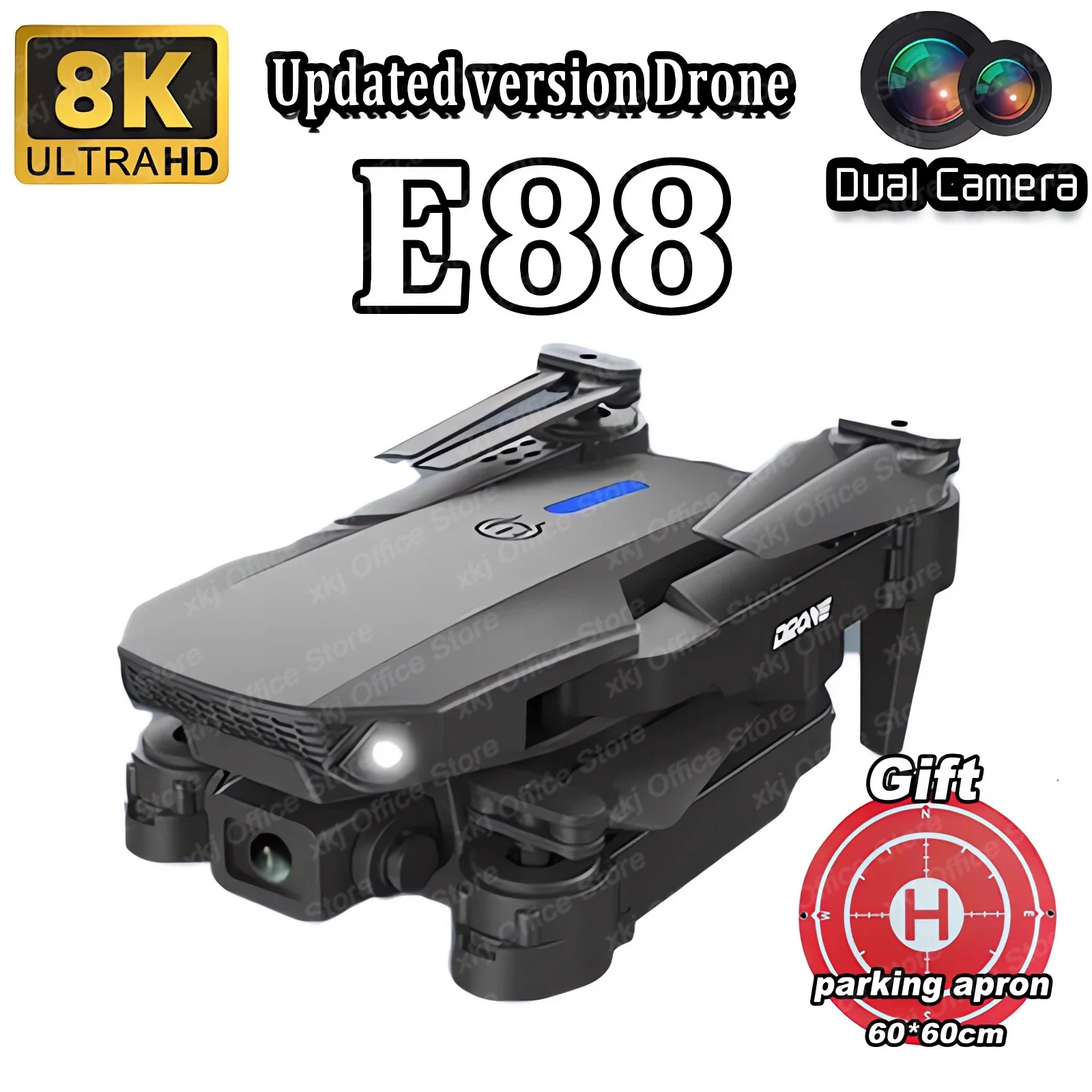 New E88 Pro RC Drone 4K Professinal With 1080P Wide Angle Dual HD Camera Foldable RC Helicopter WIFI FPV Height Hold Apron Sell