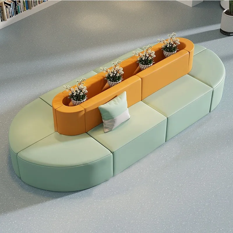 Library Reading Room Corner Rest Area Educational Institutions Clothing Store Creative Leisure Area Shaped Sofa Set