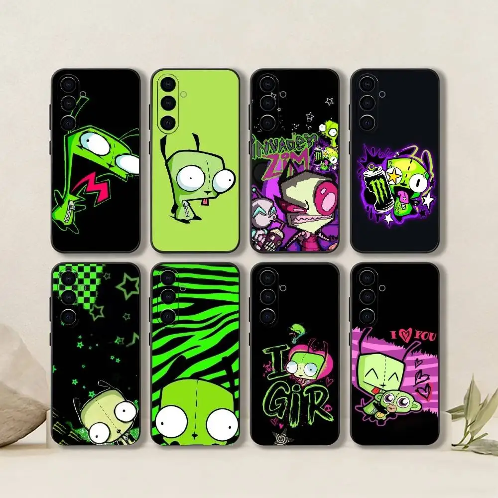 Cartoon-I-Invader Zim-G-GIR  Phone Case Black Silicone Soft For Samsung Galaxy A73,A72,A71,A70,A53,A52,A51